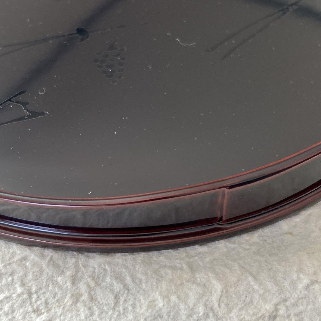 茶道具　干菓子盆　丸盆　松葉　表千家　而妙斎宗匠花押