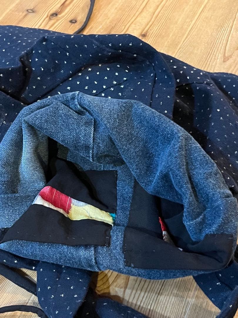 藍染　デニム古布リメイク　ハンドメイド刺し子　トートバッグ　ポーチまとめ売り5個