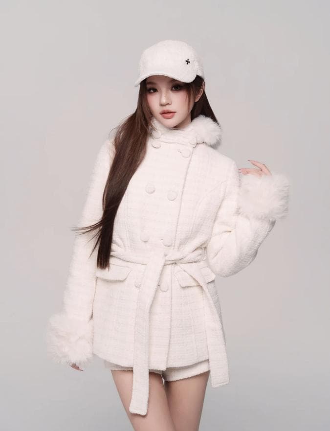 ジャケット・アウター andwang Twinkle Button Tweed Coat