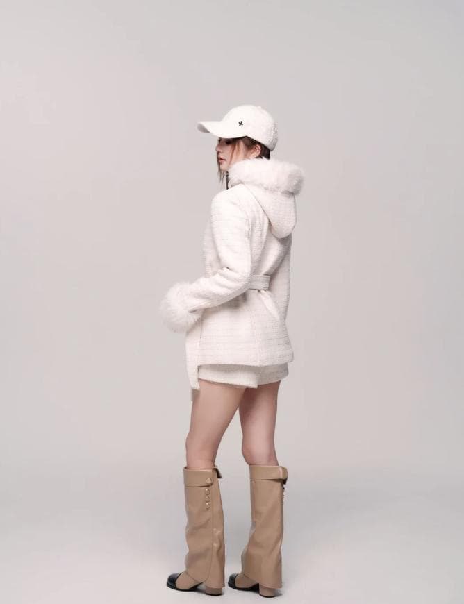 ジャケット・アウター andwang Twinkle Button Tweed Coat