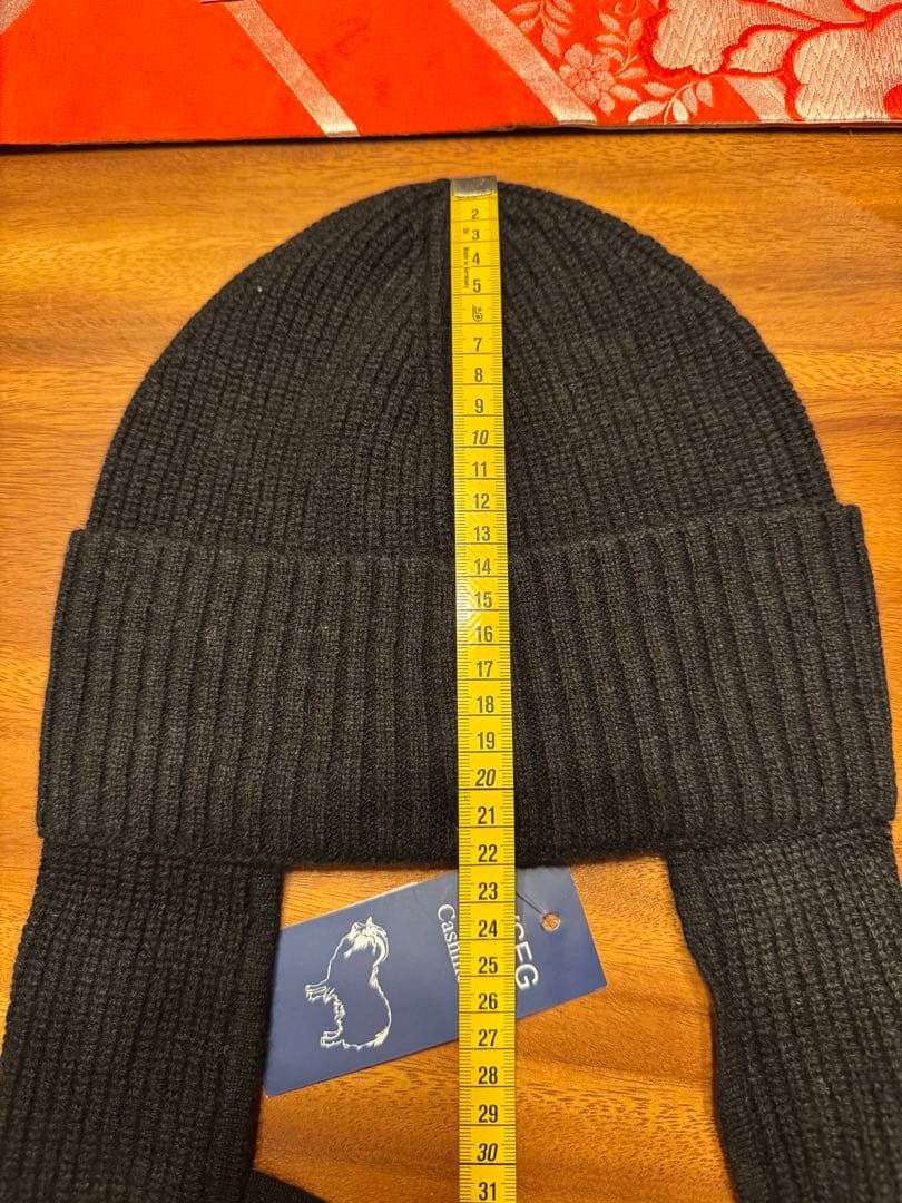 カシミヤ100%ニット帽