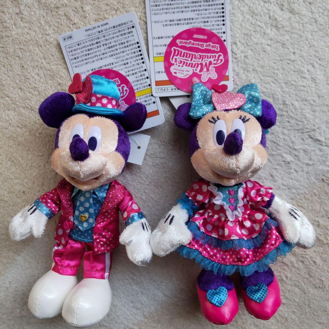 パルパルーザ　ミッキー　ミニー　ぬいぐるみバッジ　2個セット