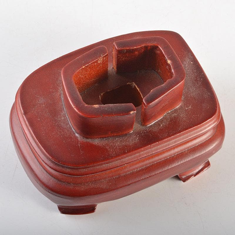 玉石彫刻　龍神　具利伽羅大龍　不動明王　約2kg　唐木台付　V　R7519