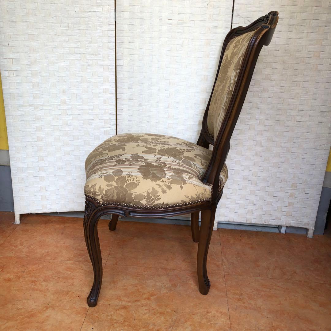 あ2 domani カリモク 椅子 ルイ15世 猫脚 アンティーク 2脚