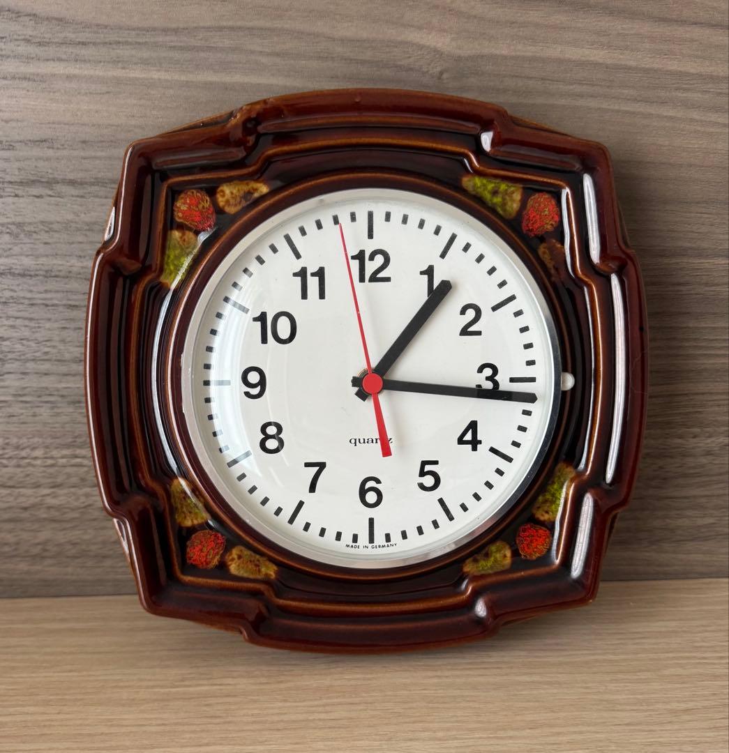 ドイツ製☆陶器のアンティーク時計