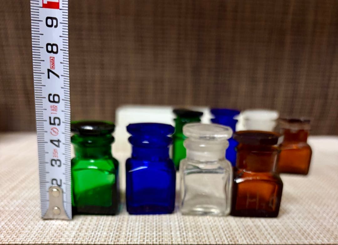 戦前 歯医者 薬瓶 ミルクガラス 薬瓶台 セット