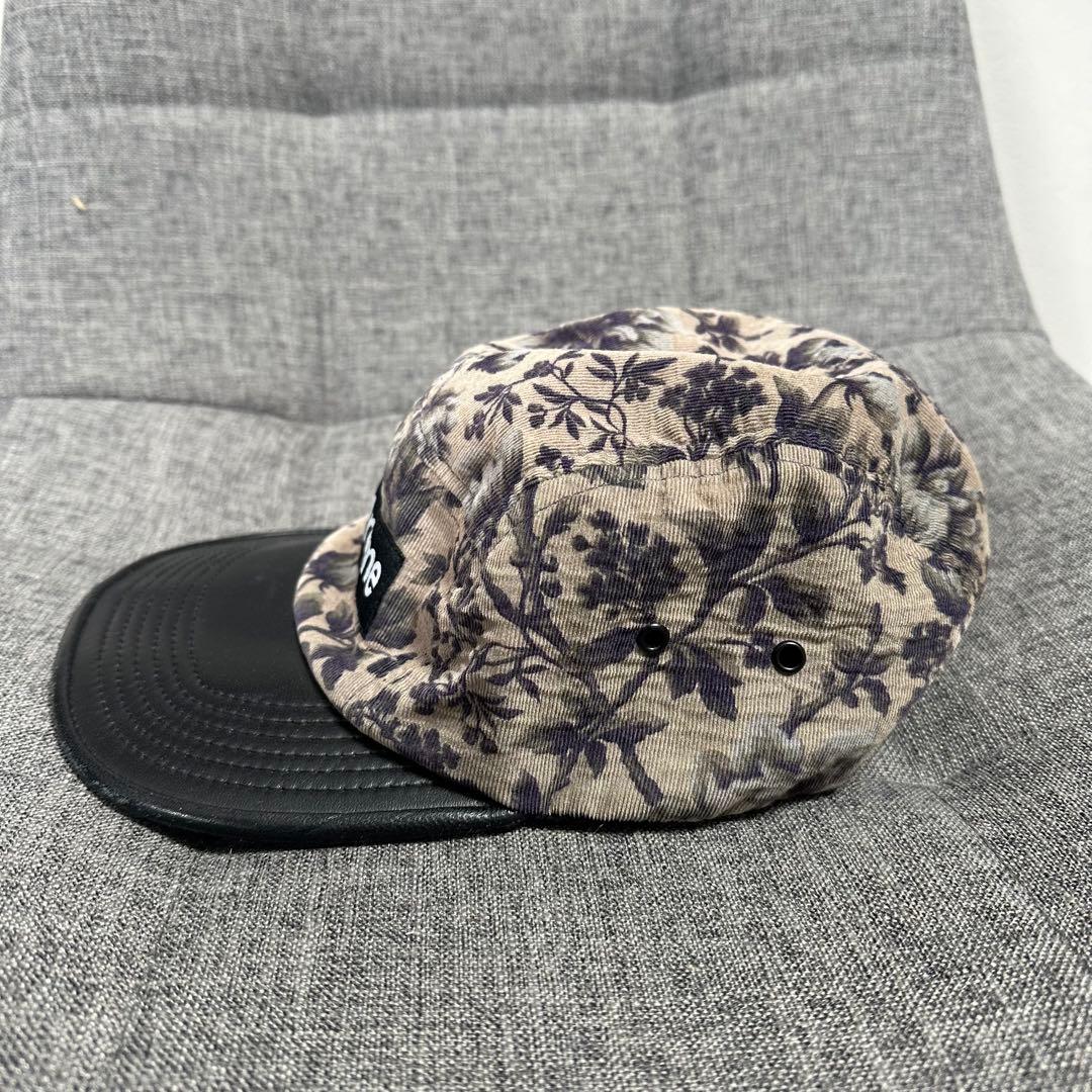 supreme liberty camp cap 花柄 レザー