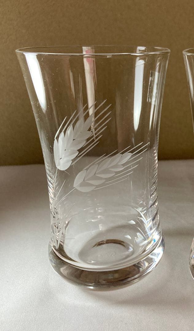 カガミクリスタル×佐藤製薬　ビールグラス ペア　サトちゃん　ノベルティ