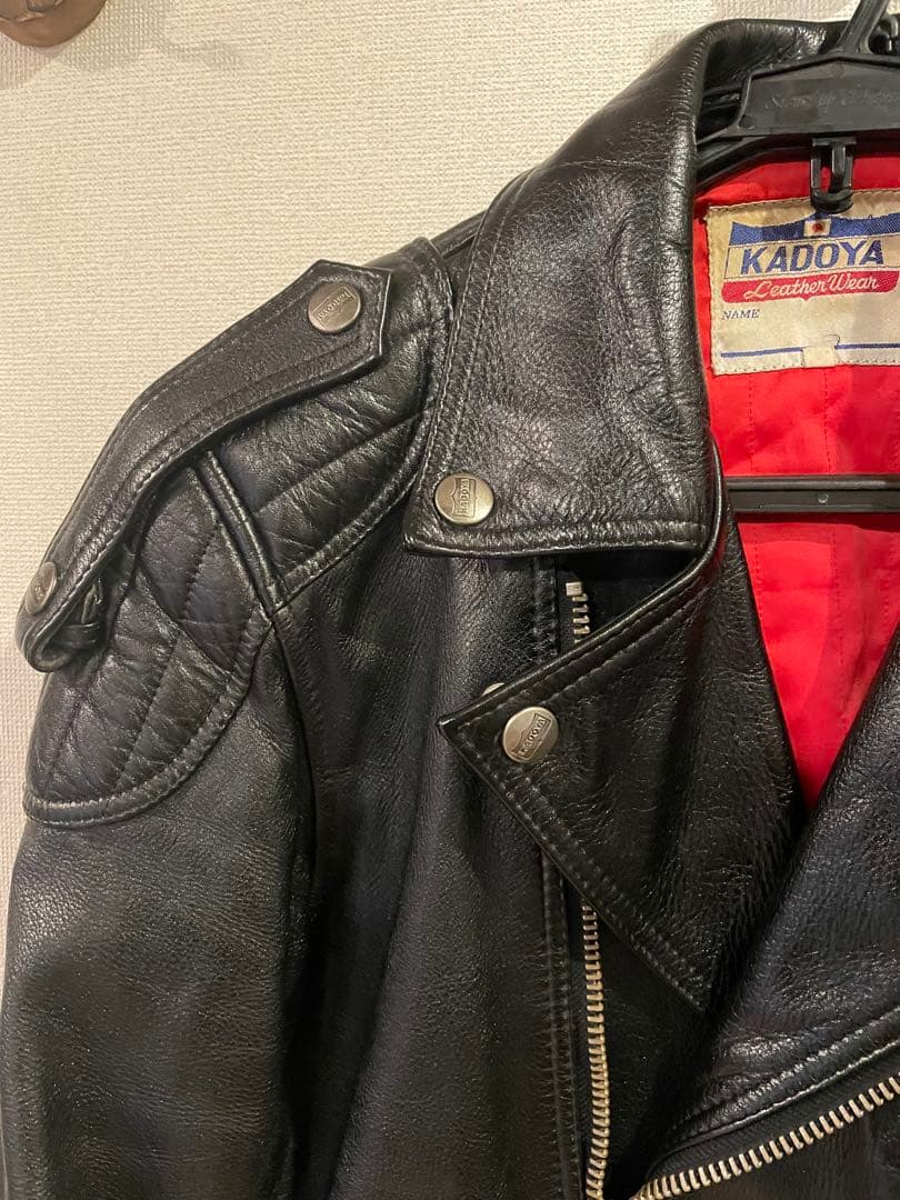 【最終値下げ】KADOYA ダブルライダースジャケット ブラック