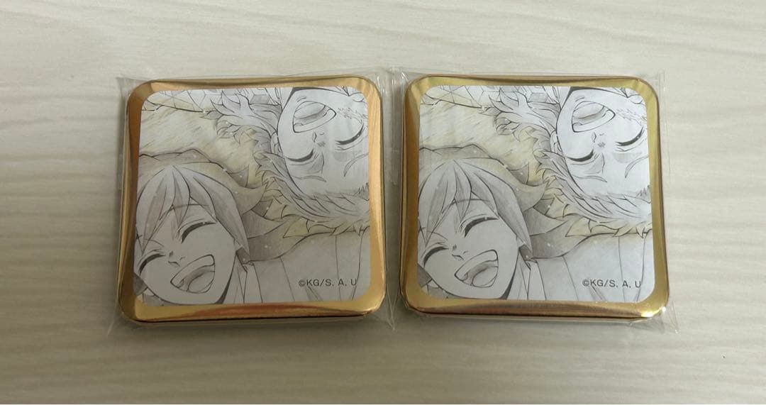 う*ん様 鬼滅の刃 冨岡義勇 錆兎 ダイニング お楽しみくじ スクエア缶バッジ