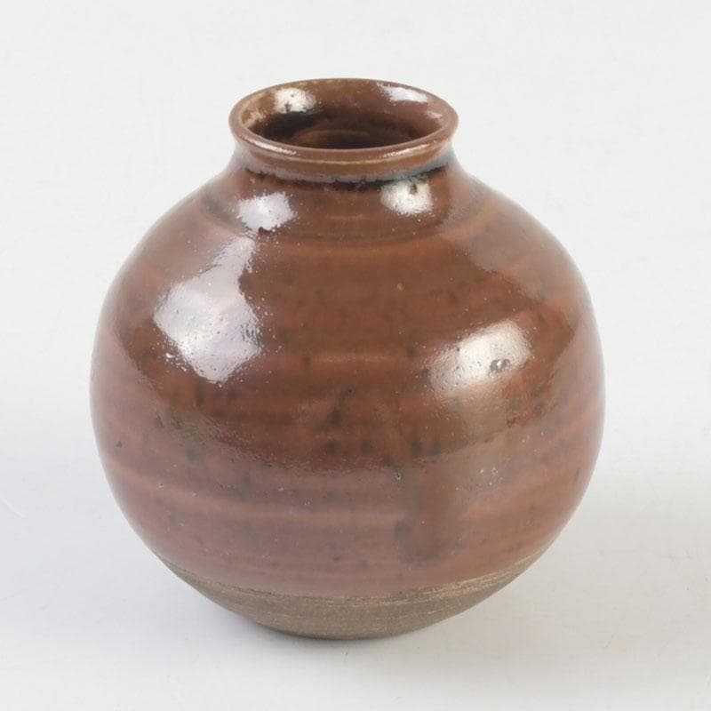 茶道具　瀬戸焼　文琳茶入　仕覆付　共箱　V　9496