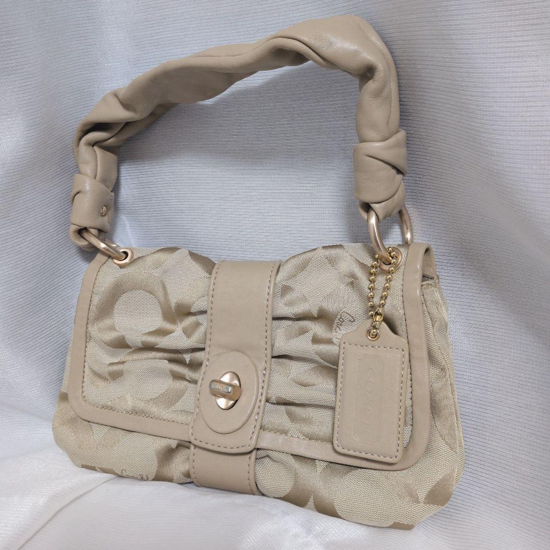 COACH 13408 ハンドバッグ　ワンショルダーバッグ　ベージュ