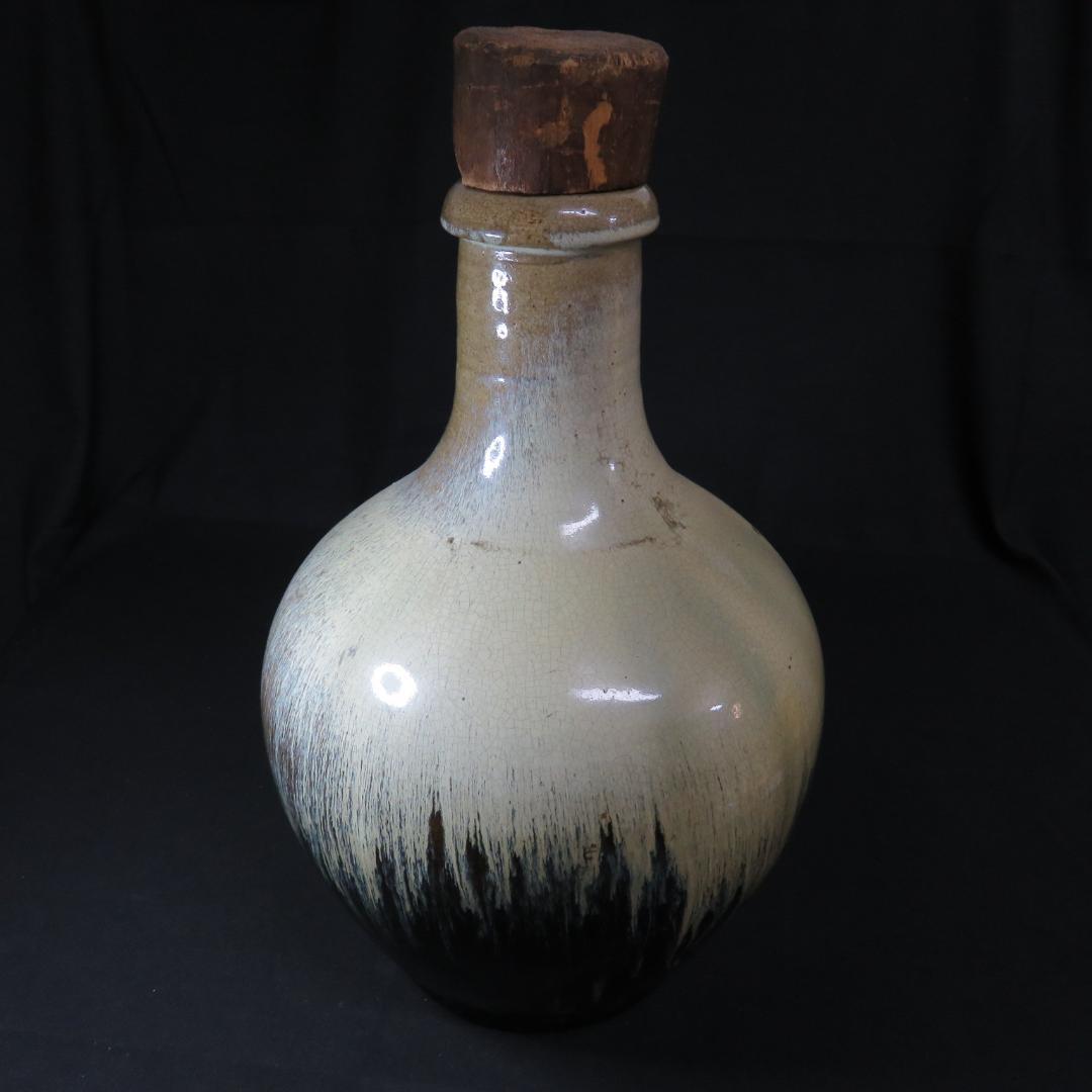 大徳利 会津本郷焼 古作 民芸 民藝 インテリア 飾り 蓋つき