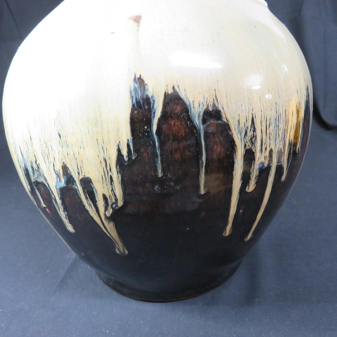 大徳利 会津本郷焼 古作 民芸 民藝 インテリア 飾り 蓋つき