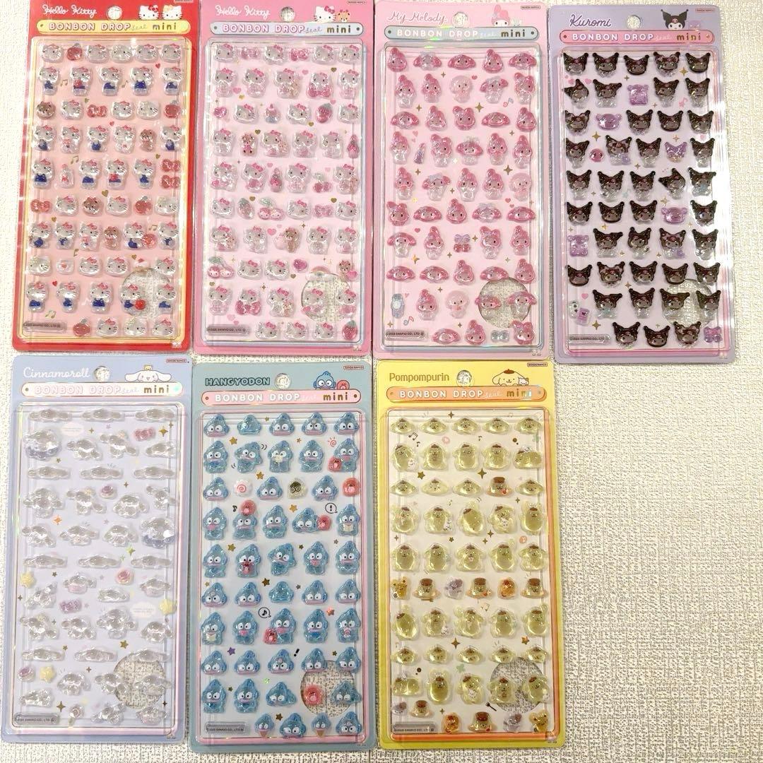 国内正規品✿ サンリオ　ボンボンドロップシール ミニ　7種