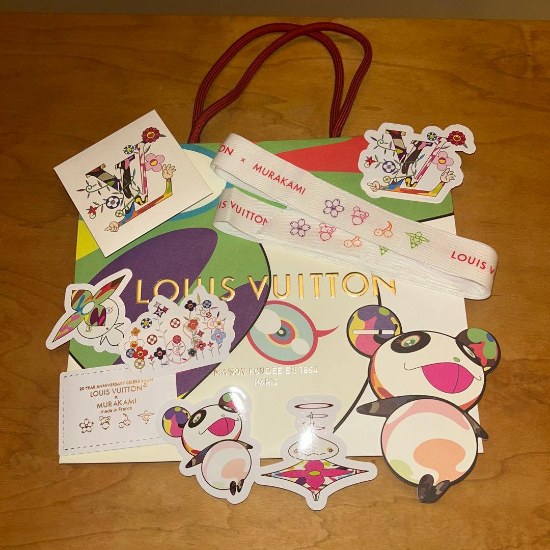 のこ　ルイヴィトン✖︎村上隆コラボステッカー、ショッパーリボン付き新品未使用