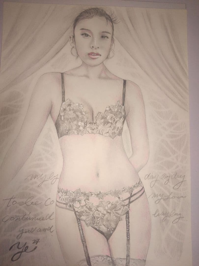 裸婦、美人画、絵画4号、朝の目覚めD山本英二、真作、肉筆、新品額縁、高塚省吾。