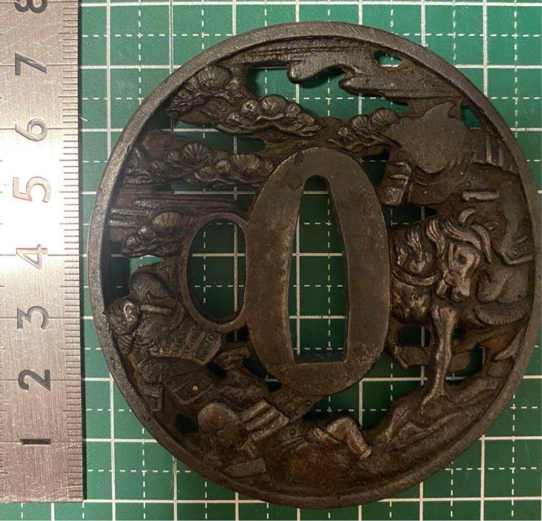 希少　鍔　つば　日本刀　刀鍔　鐔　ツバ　アンティーク 美術品