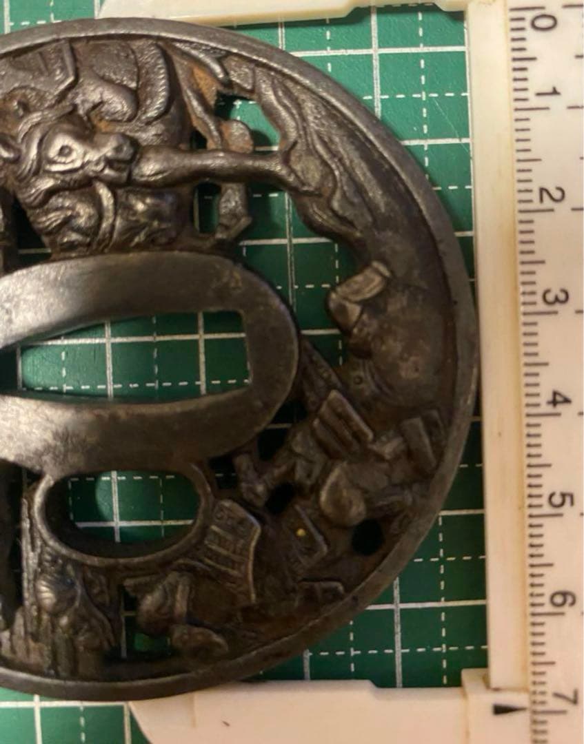 希少　鍔　つば　日本刀　刀鍔　鐔　ツバ　アンティーク 美術品