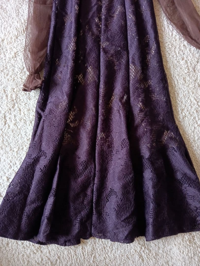 【美品】ドリードール シフォン チュール レースワンピース オケージョンドレス