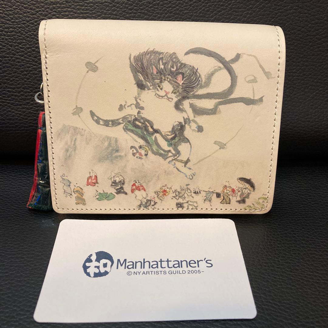和マンハッタナーズ切房パース二つ折り財布 中ボックスタイプ怖ろしやフェデリコ雷神