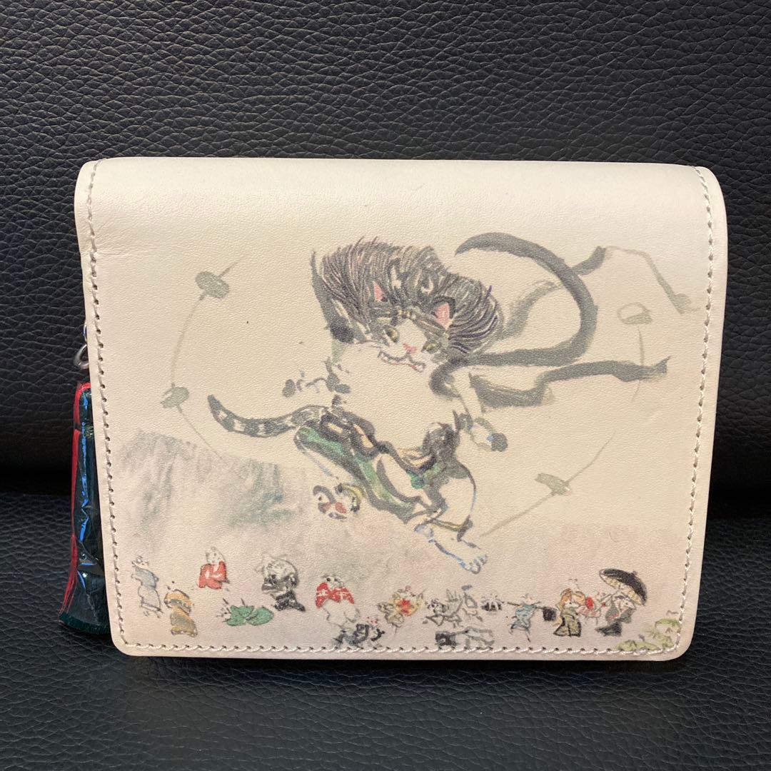 和マンハッタナーズ切房パース二つ折り財布 中ボックスタイプ怖ろしやフェデリコ雷神