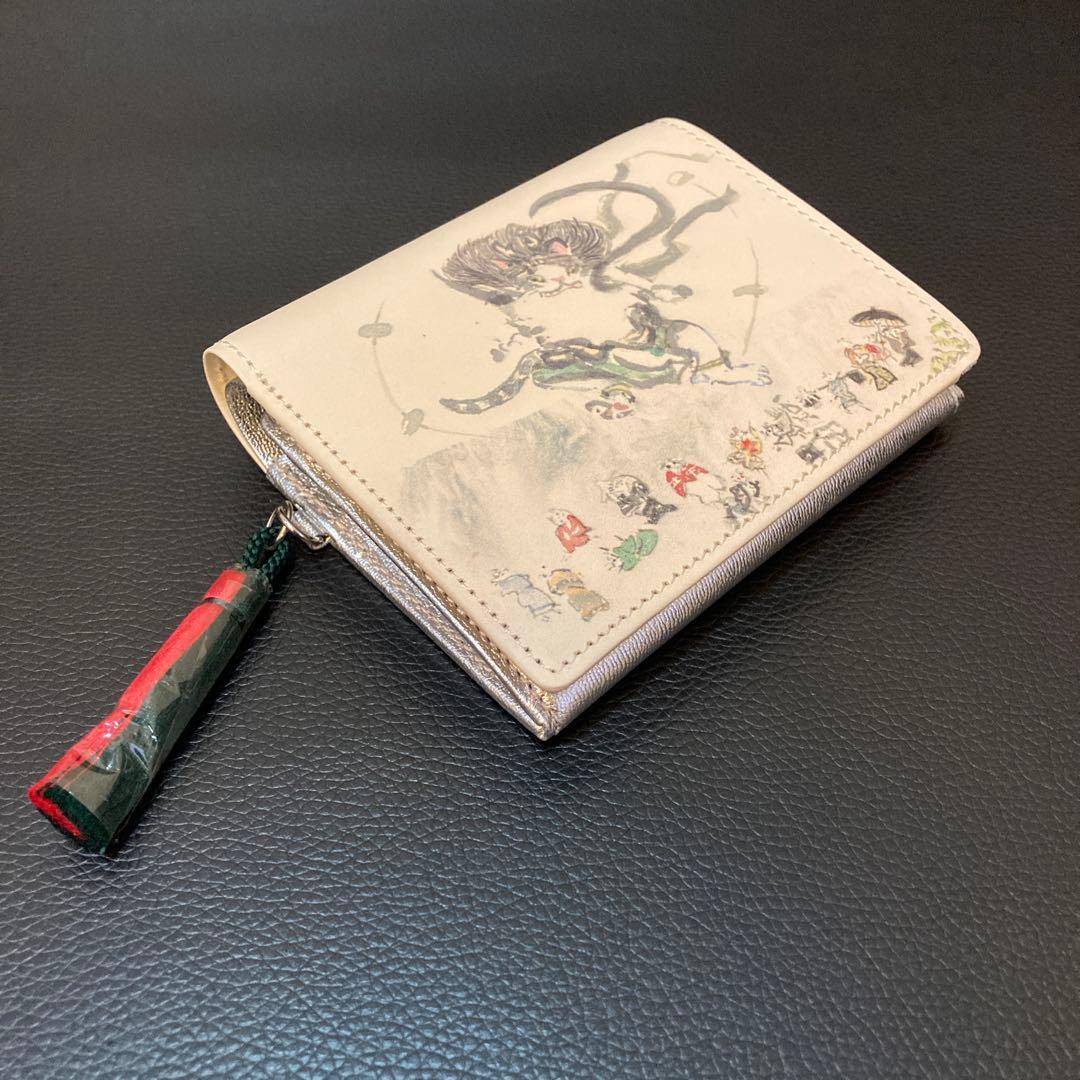 和マンハッタナーズ切房パース二つ折り財布 中ボックスタイプ怖ろしやフェデリコ雷神