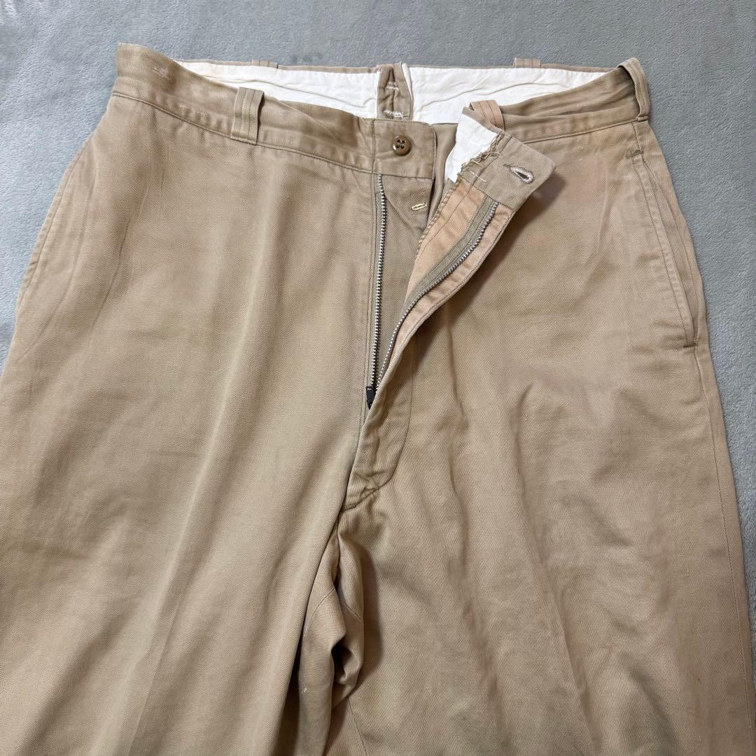 60s US ARMY チノトラウザーズ チノパン QUIKジッパー 米軍
