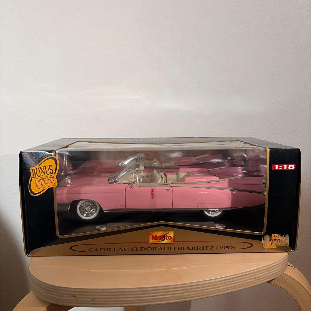Maisto マイスト 1/18 キャデラック 1959 ピンク 2台セット
