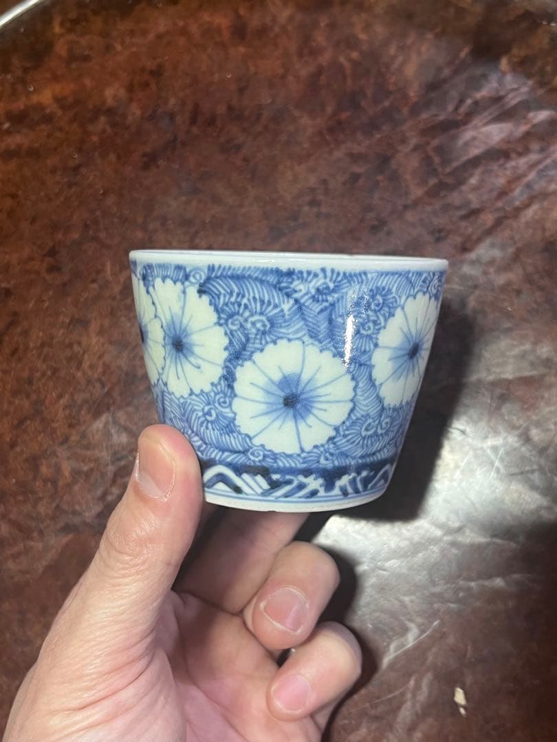 古伊万里　蕎麦猪口　そば猪口　柿右衛門　藍柿右衛門　藍九谷　藍柿　民藝　民芸