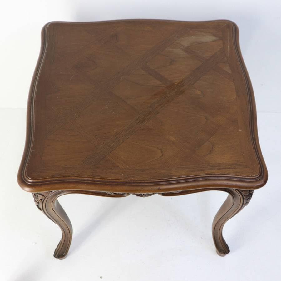 値下げ不可 イタリア製 アンティーク サイドテーブル 猫脚 彫刻 マイナスネジ