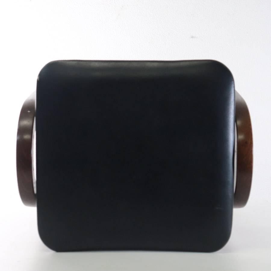 秋田木工 IDC大塚 No.202 剣持勇 スタッキングスツール 黒 PVC⑧