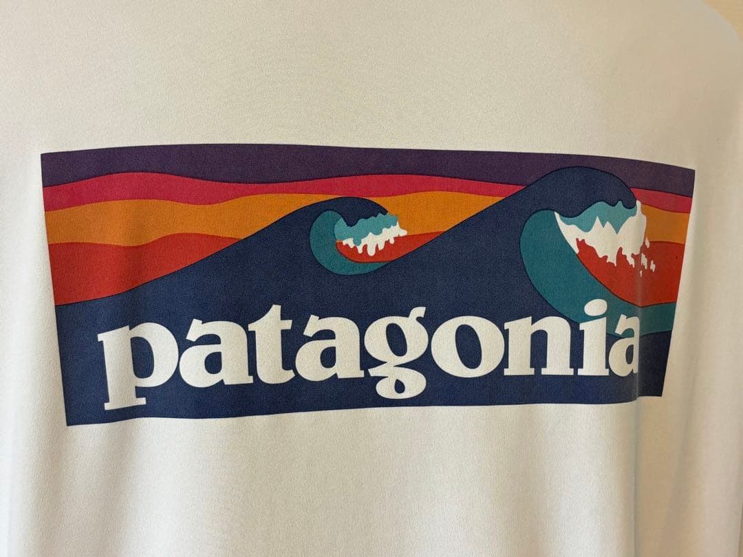 Patagonia/波タグ/ラッシュガード/ロンT/ナイロン/長袖/ホワイト/L