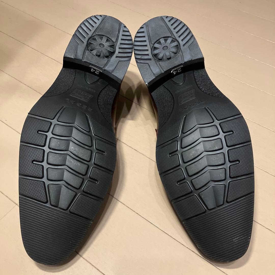 【値下げ】REGAL ブラウンレザー スリッポンビジネスシューズ