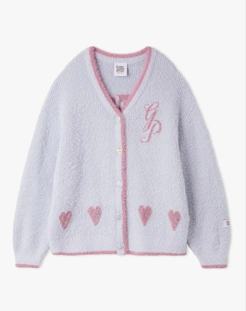 【タグあり,新品】ジェラートピケHOLIDAY キラキラフェザーカーディガン