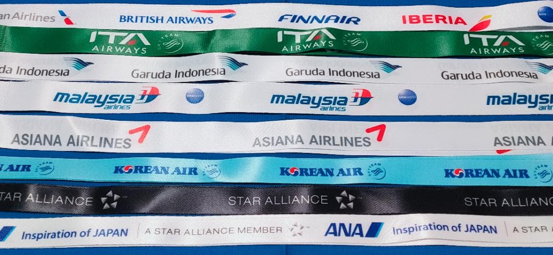 エアライン★ネックストラップ8本セットANA アシアナ スタアラ 大韓航空#7