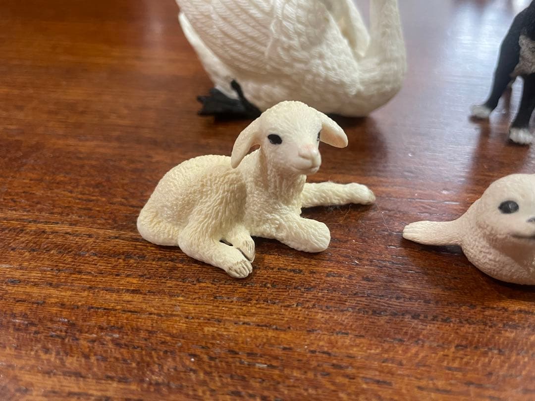 シュライヒ動物フィギュアセット（スワン、猫、犬など）