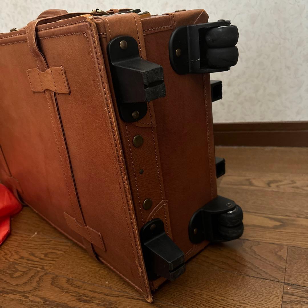 EURASIAキャリーケース 本革 ヴィンテージ カバー付き