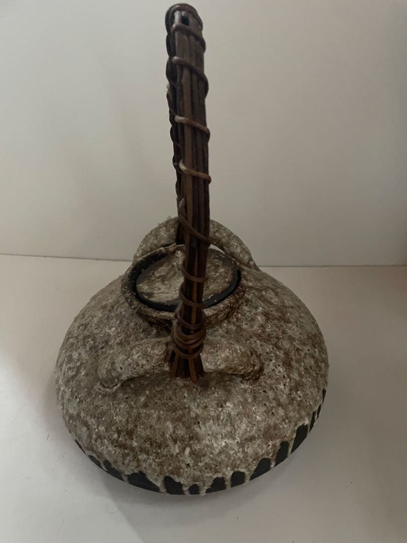 アンティーク　信楽焼の大型土瓶　直径25cm