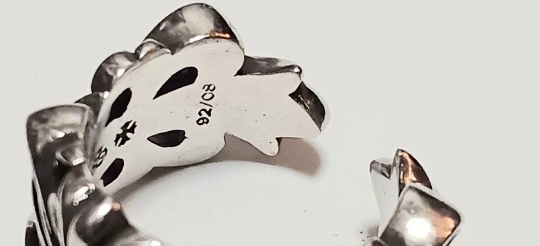 ダブルフローラルクロスリング　クロムハーツ　シルバー925　21号