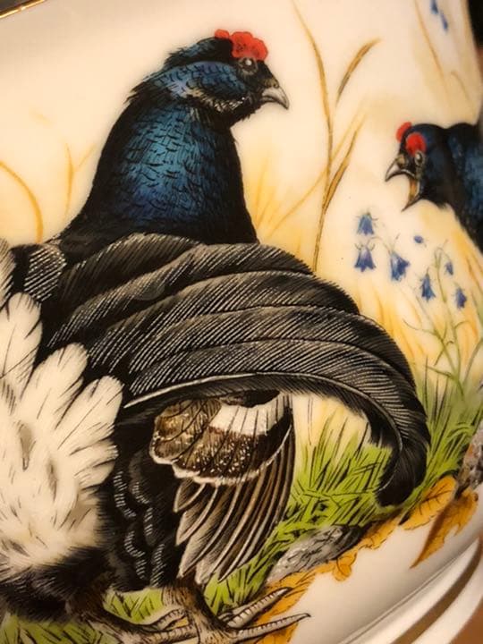 超希少　フランクリンミント社　イギリス　1981年　ボール　鳥　大鉢