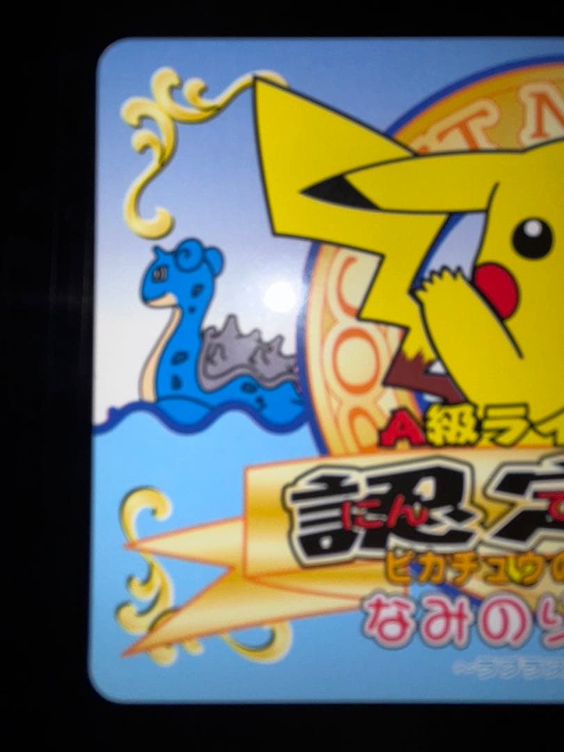 A級ライセンス　認定証　ピカチュウ　なみのり大冒険　ポケモン　2種