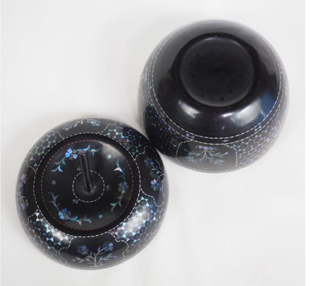 送料無料　古いりんご形螺鈿香合/蓋物　★希少品★