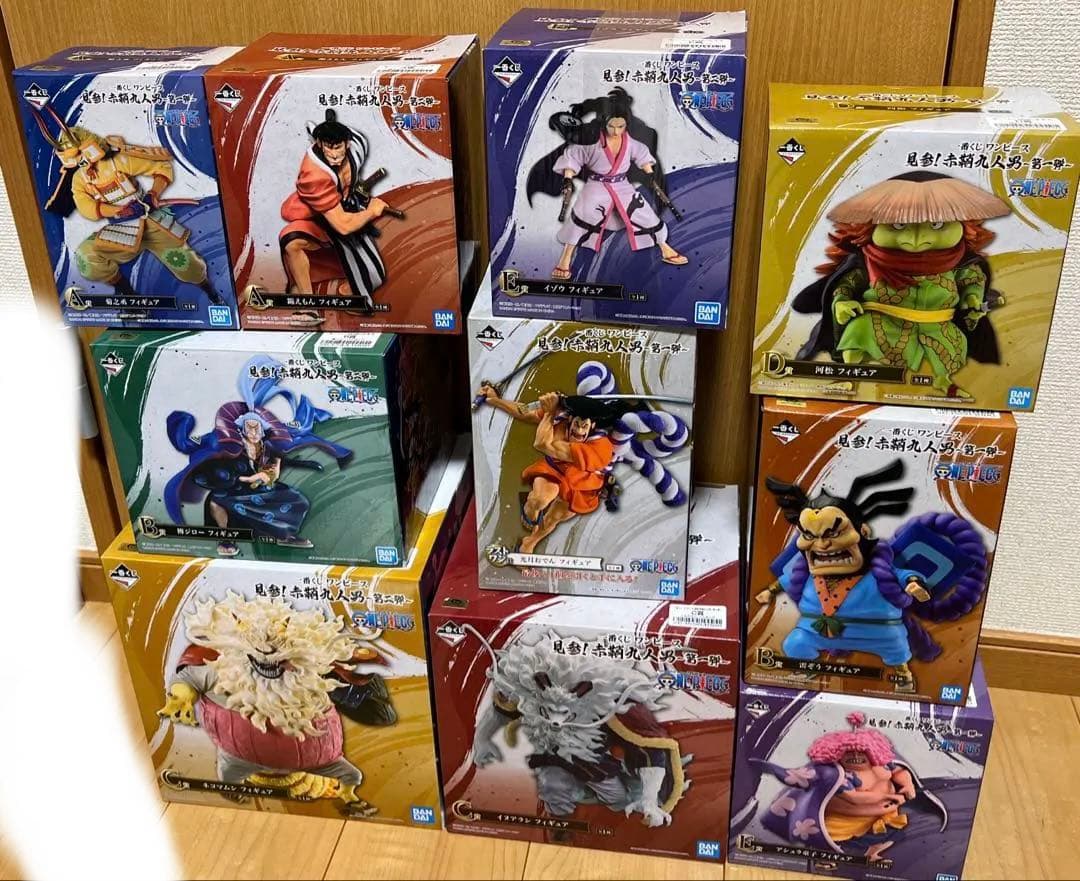 一番くじ　ワンピース　見参！赤鞘九人男　第一弾、第二弾　10体セット