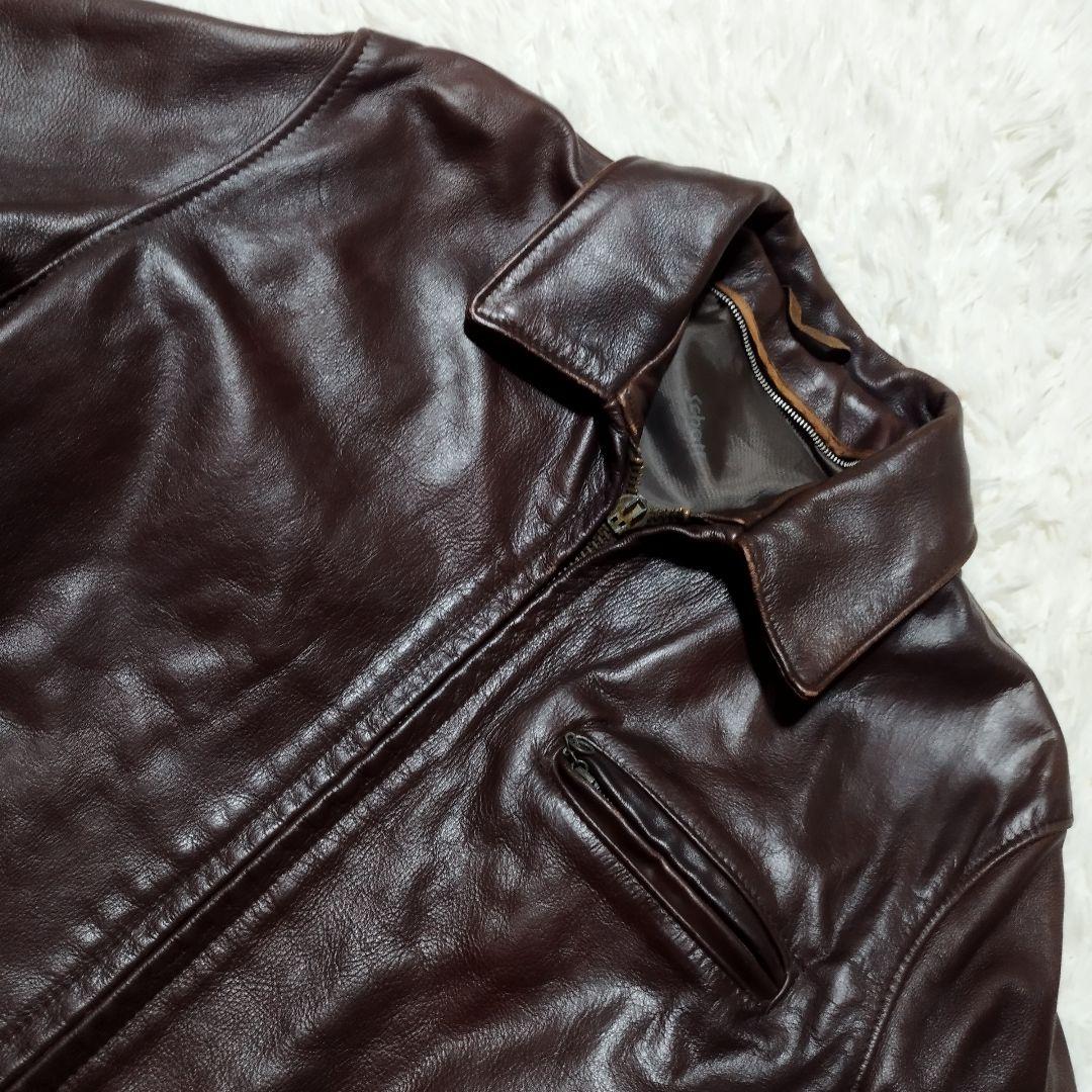 ライナー欠品　ダメージ多　Schott シングルライダース ATV101 茶40