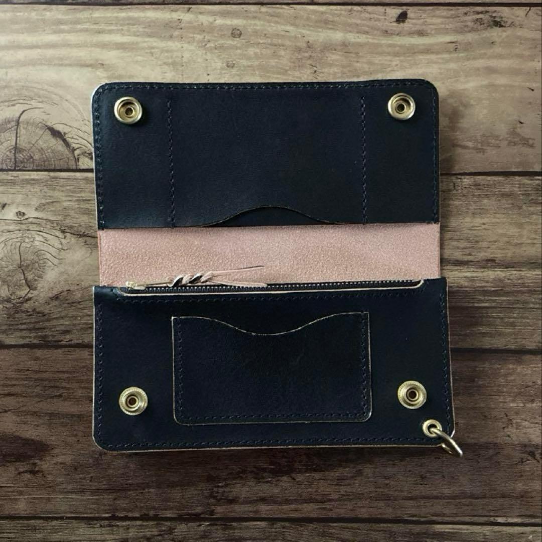 【JEW666】北米ステアハイド トラッカーウォレット180（ロング）3層