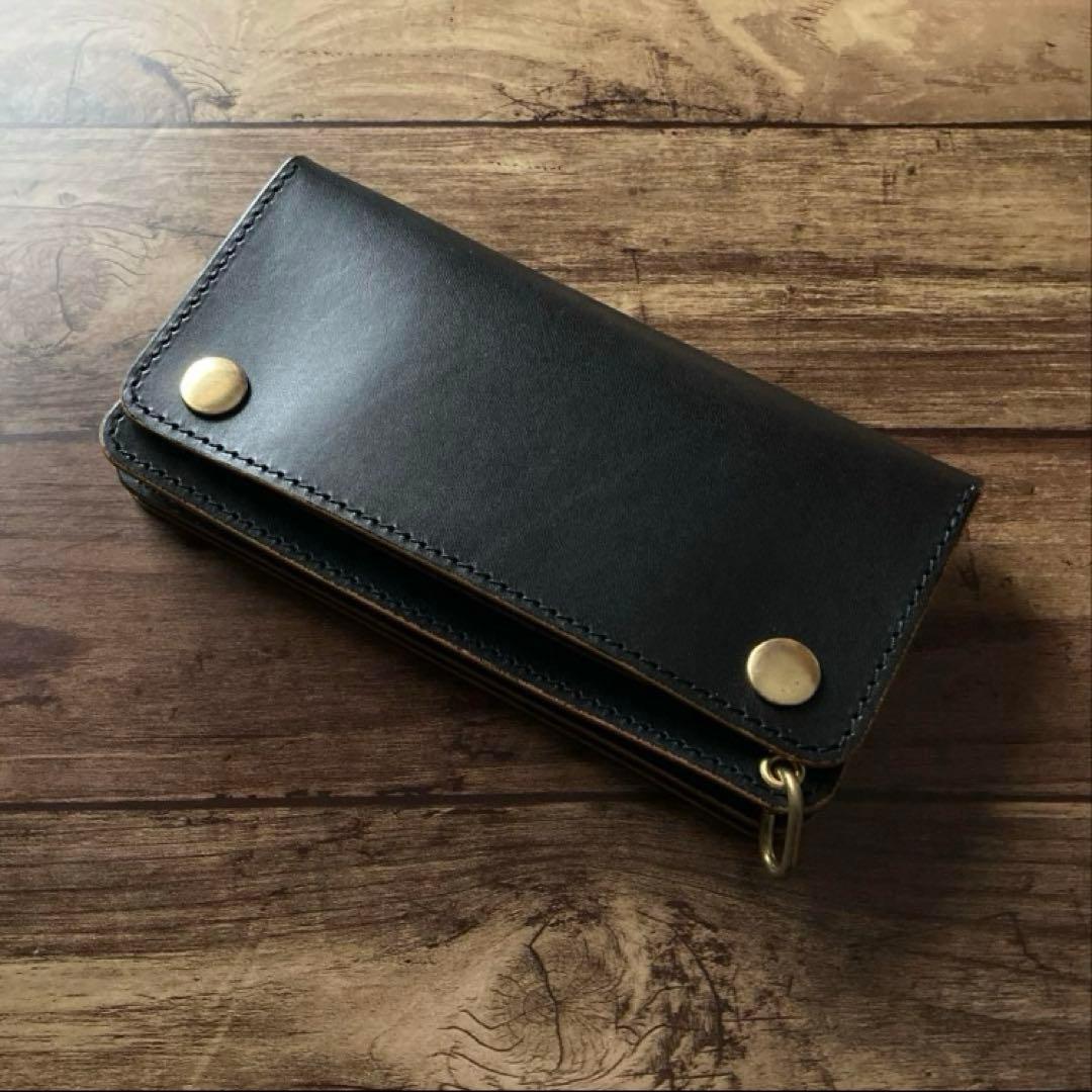 【JEW666】北米ステアハイド トラッカーウォレット180（ロング）3層