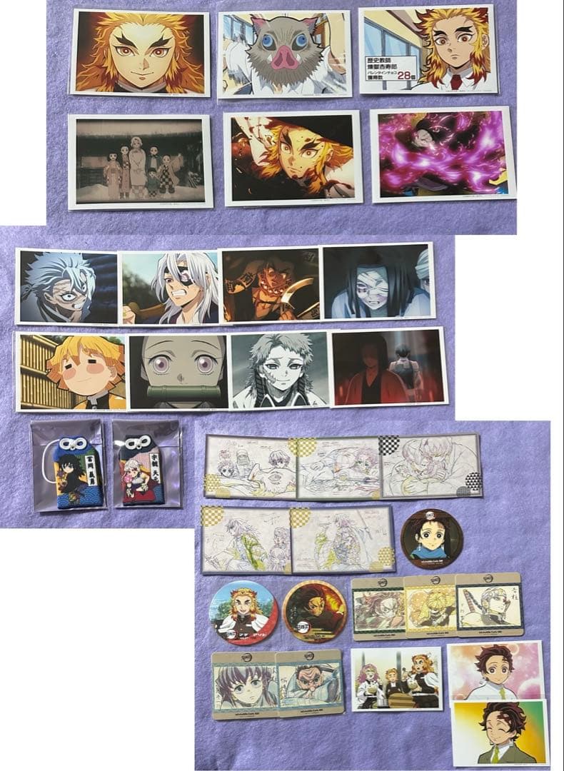 鬼滅の刃　アクリルスタンド　缶バッジ　ブロマイド　ポストカード　まとめ売り