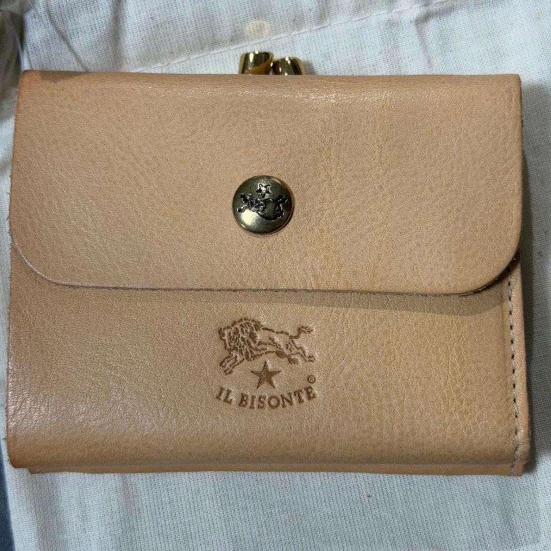 IL BISONTE ベージュ 二つ折り財布