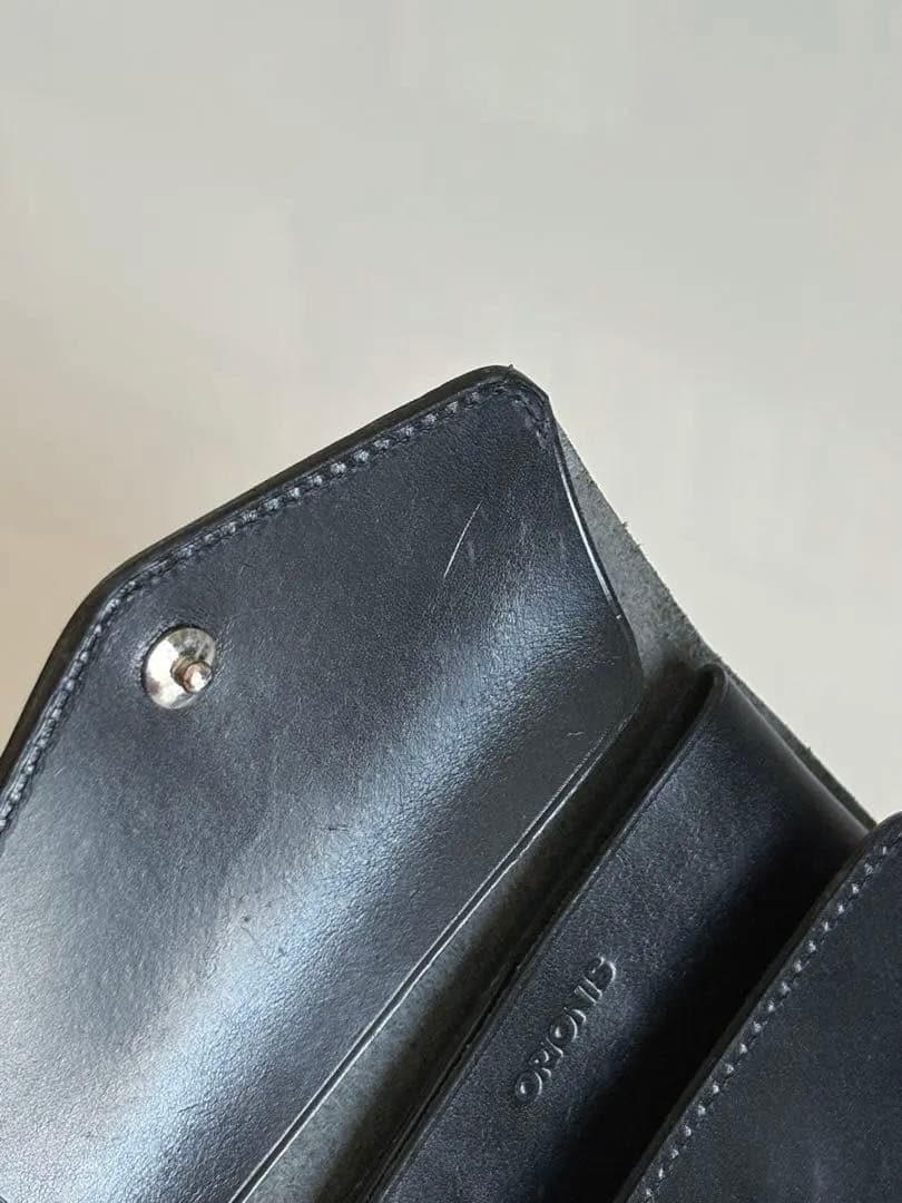 ORIONIS ブラックミニ財布(Compact Trifold Wallet)